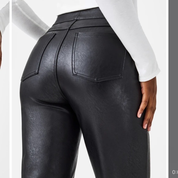 Spanx Leather-Like Straight Leg Pant - Picture 4 of 8